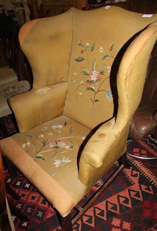 George III wing armchair